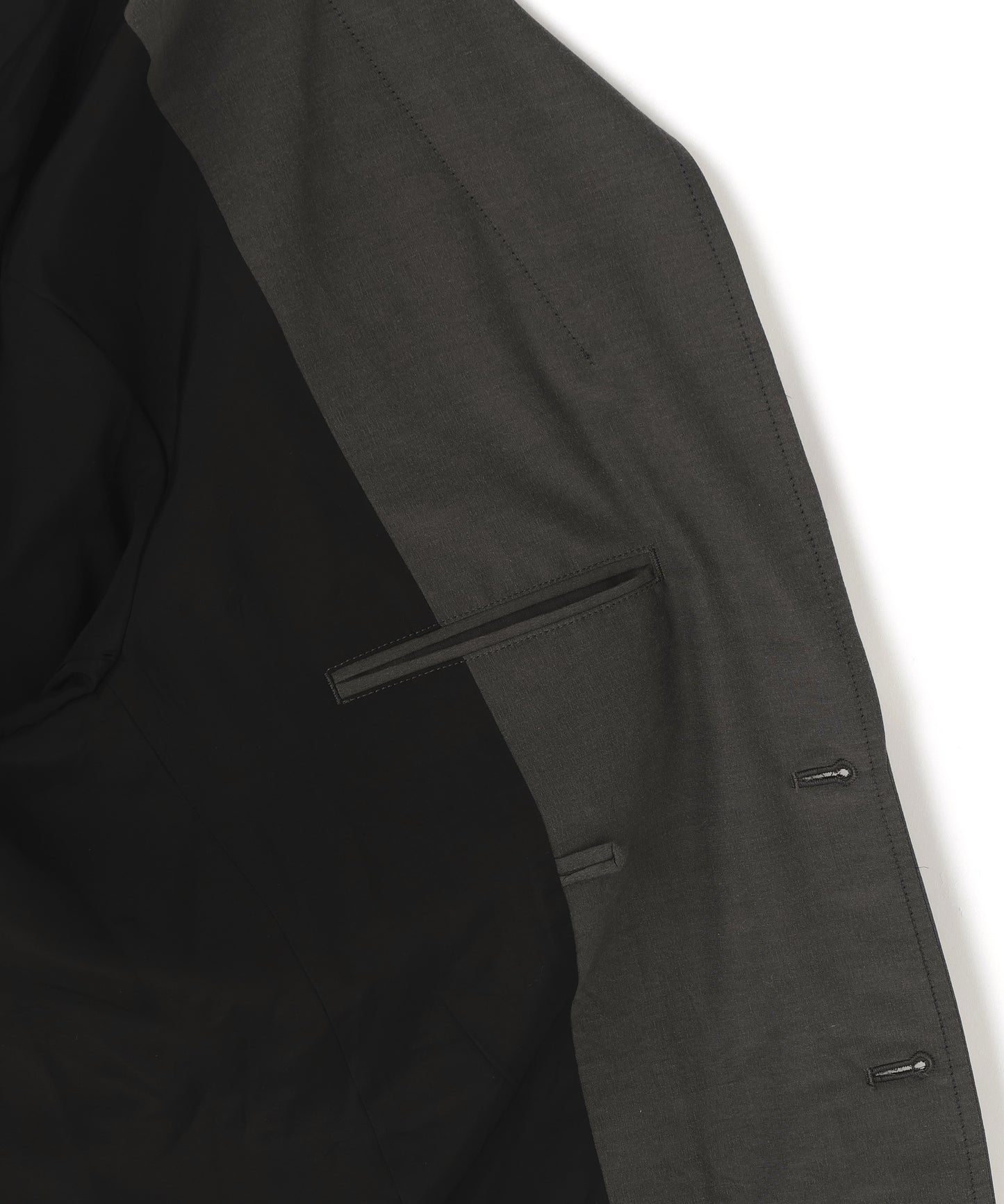 IRREGULAR DOUBLE BREASTED TAILORED JACKET ‐Double Face Cotton Silk‐
