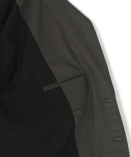 IRREGULAR DOUBLE BREASTED TAILORED JACKET ‐Double Face Cotton Silk‐