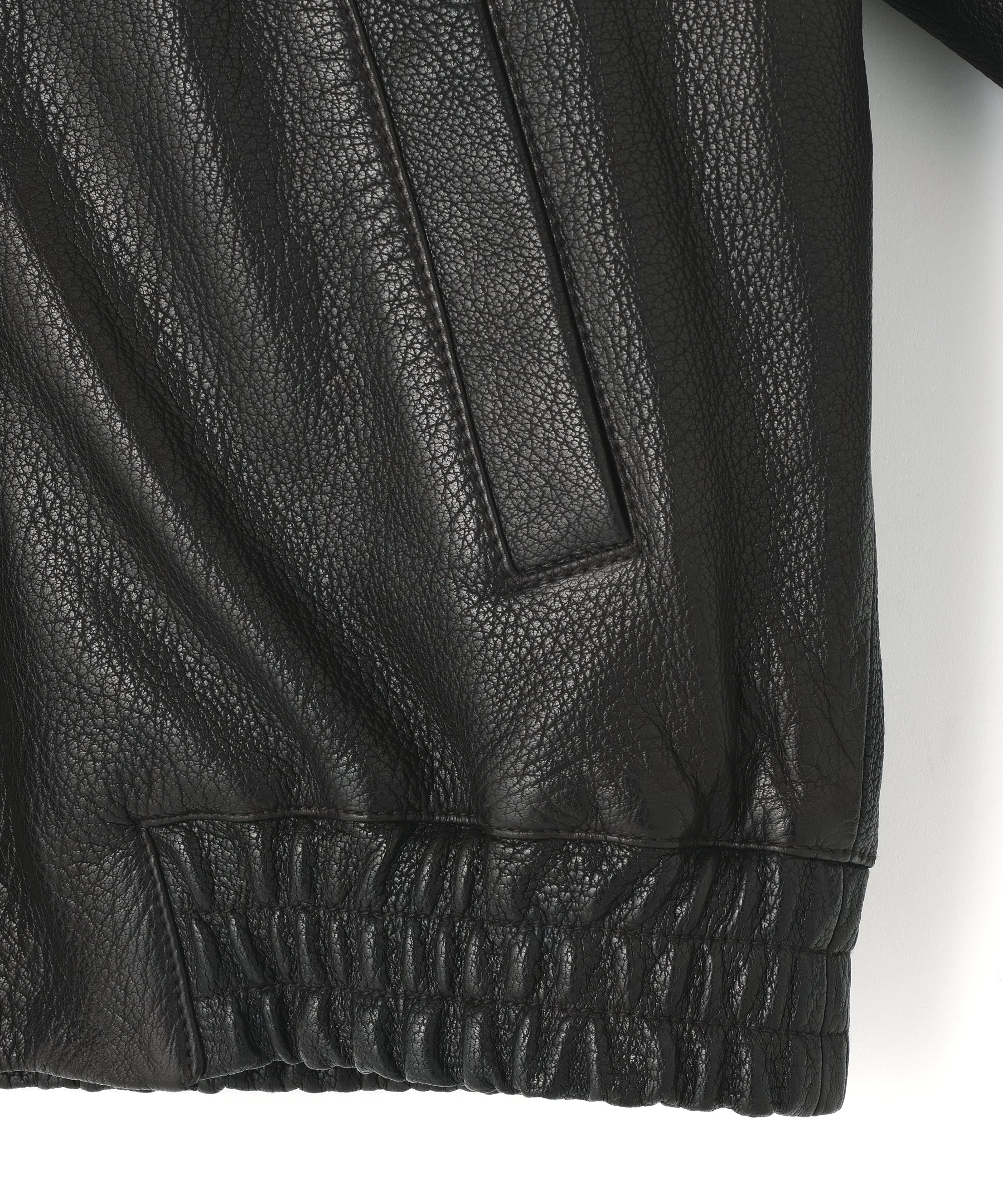 LEATHER ZIP UP BLOUSON ‐Sheep Shrink leathe‐ | SEVEN BY SEVEN