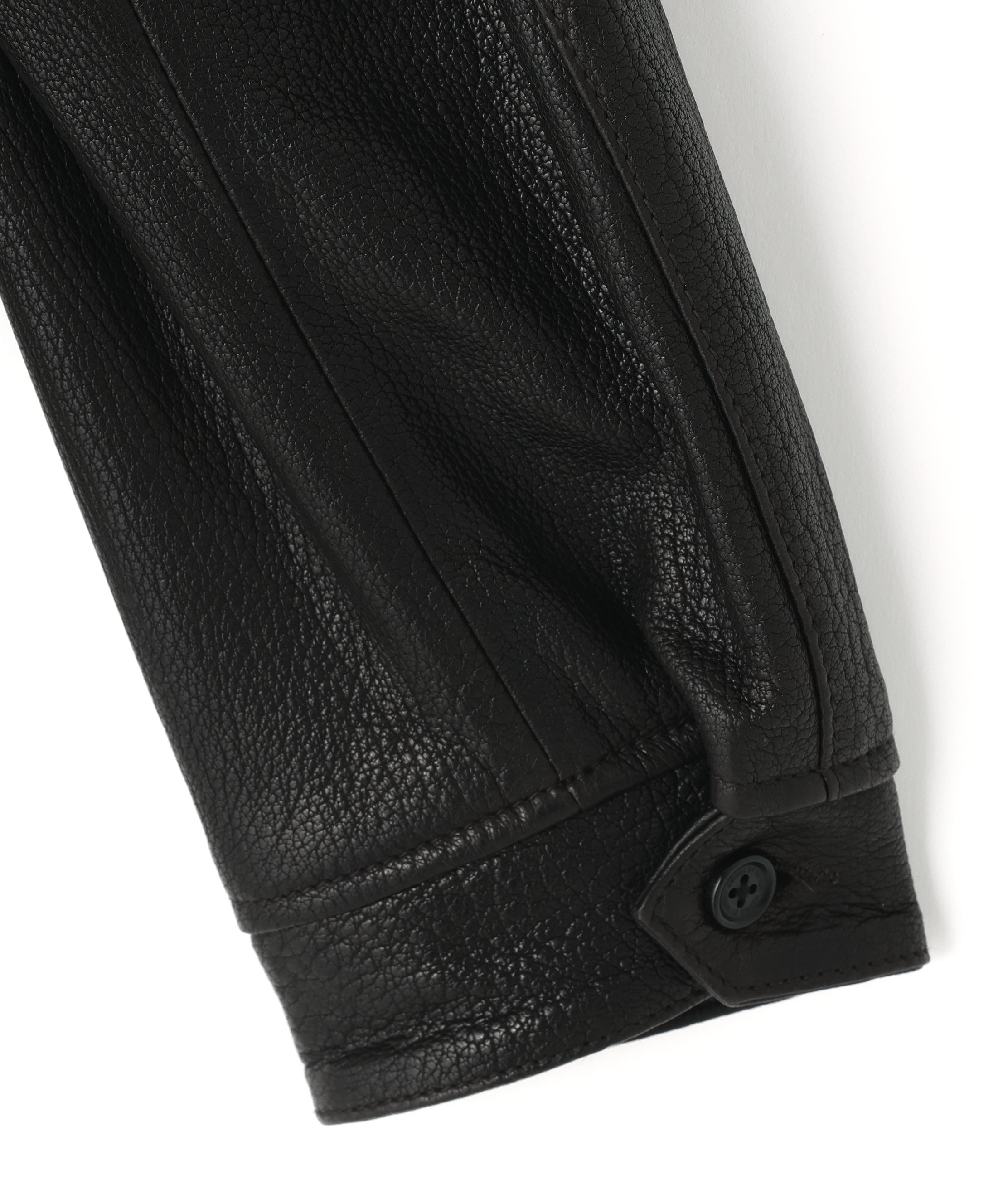 LEATHER ZIP UP BLOUSON ‐Sheep Shrink leathe‐ | SEVEN BY SEVEN