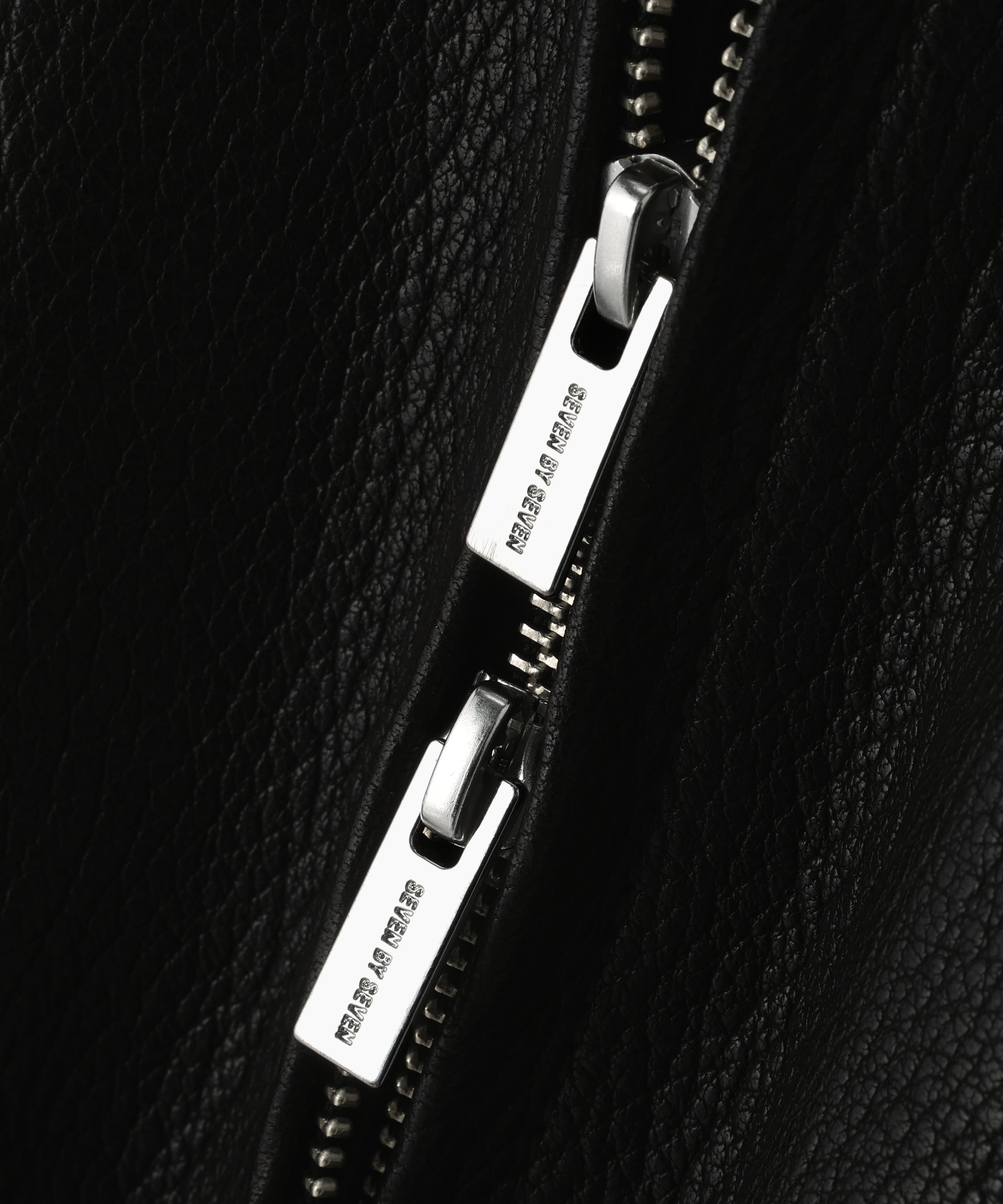 LEATHER ZIP UP BLOUSON ‐Sheep Shrink leathe‐ | SEVEN BY SEVEN