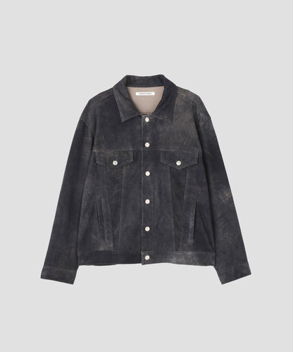 LEATHER TRACKER JACKET <Type：3RD> ‐Goat suede Antique finish‐