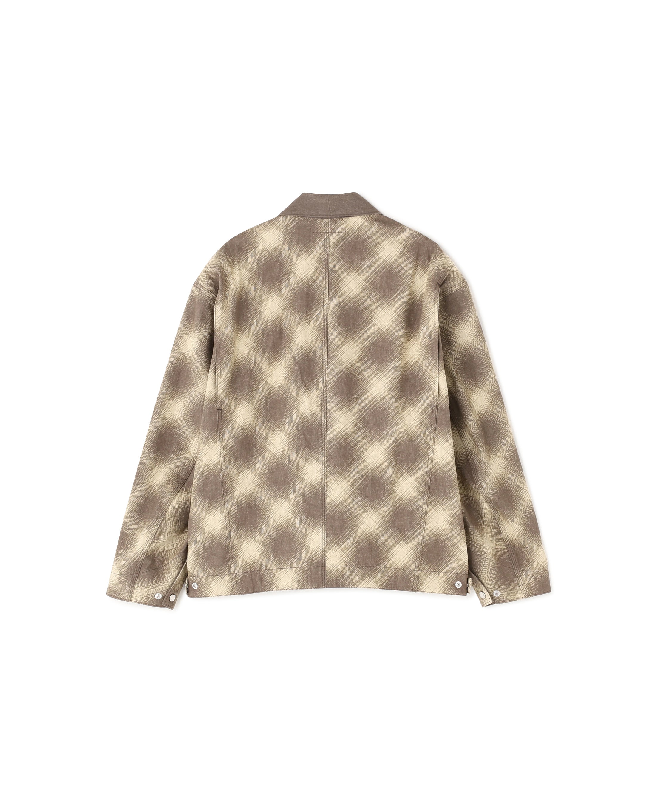 SEVEN BY SEVEN セブンバイセブン 26SS OMBRE CHECK DETROIT JACKET オンブレチェック デトロイトジャケット 800-6125024 ベージュ系 M OMBRE CHECK DETROIT JACKET ‐Discharge printing‐ | SEVEN BY SEVEN