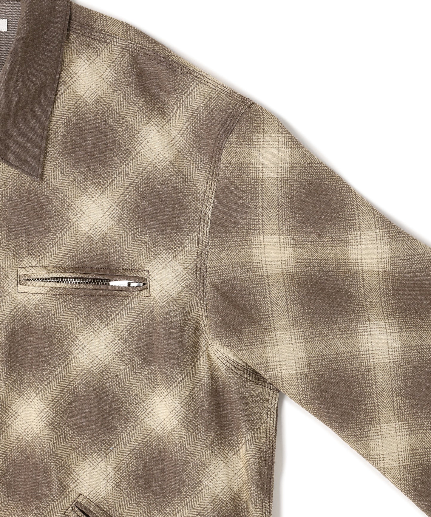 OMBRE CHECK DETROIT JACKET ‐Discharge printing‐