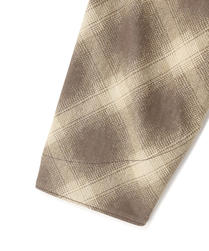 OMBRE CHECK DETROIT JACKET ‐Discharge printing‐