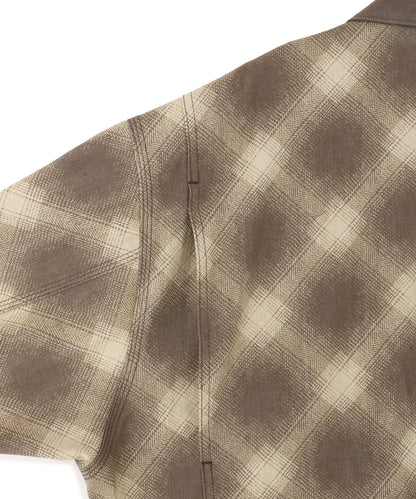 OMBRE CHECK DETROIT JACKET ‐Discharge printing‐