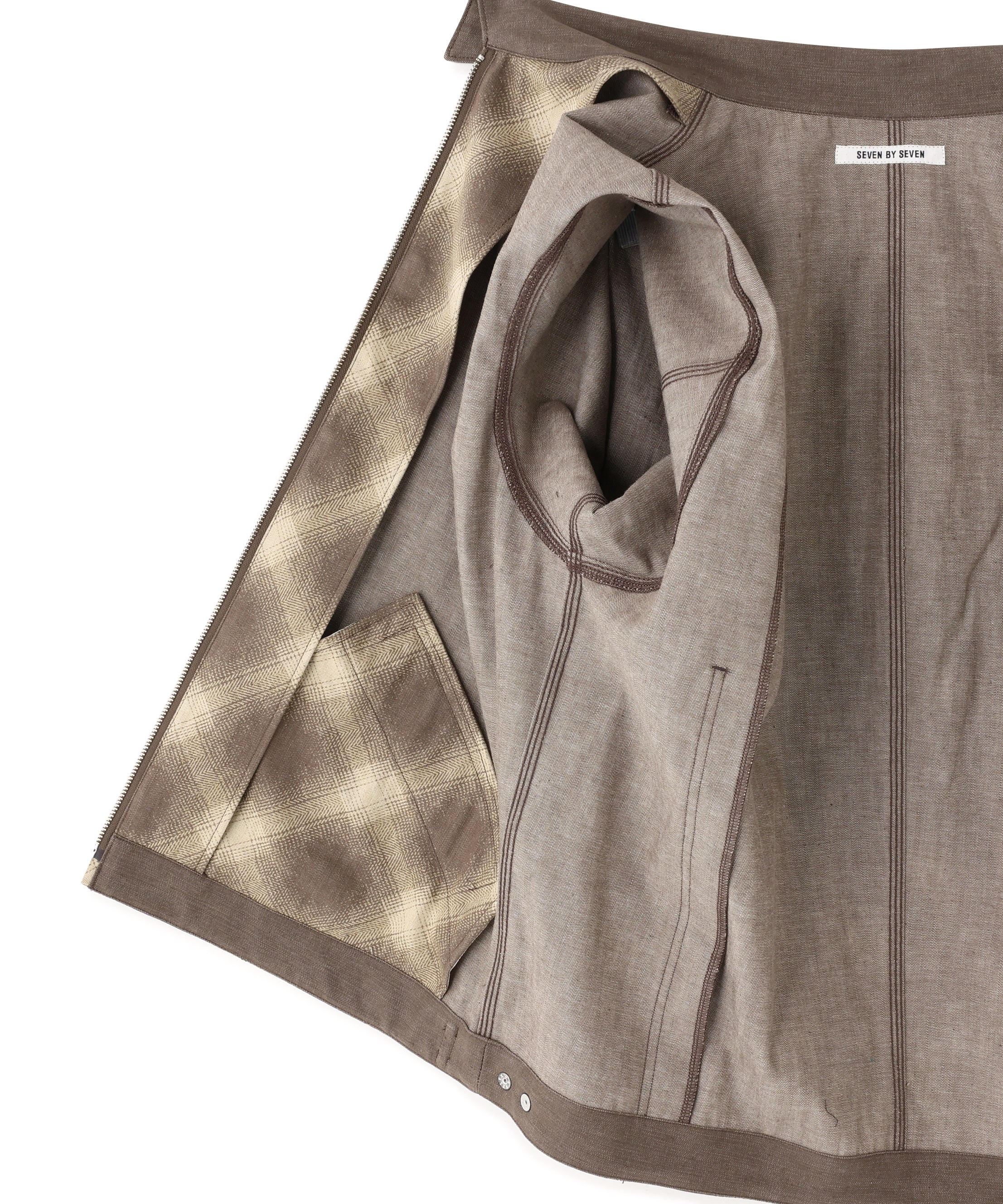 OMBRE CHECK DETROIT JACKET ‐Discharge printing‐ | SEVEN BY SEVEN