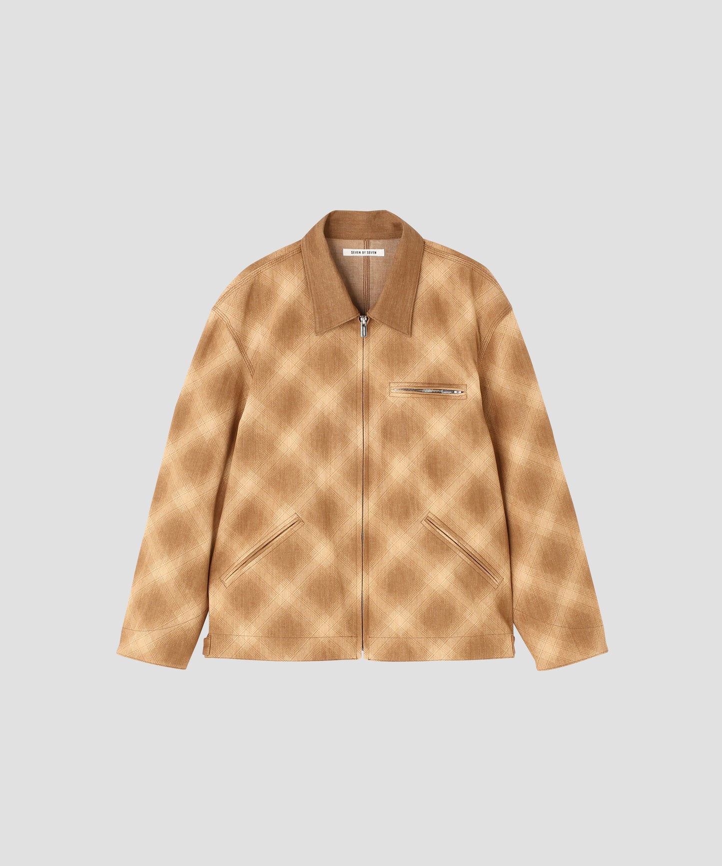 OMBRE CHECK DETROIT JACKET ‐Discharge printing‐