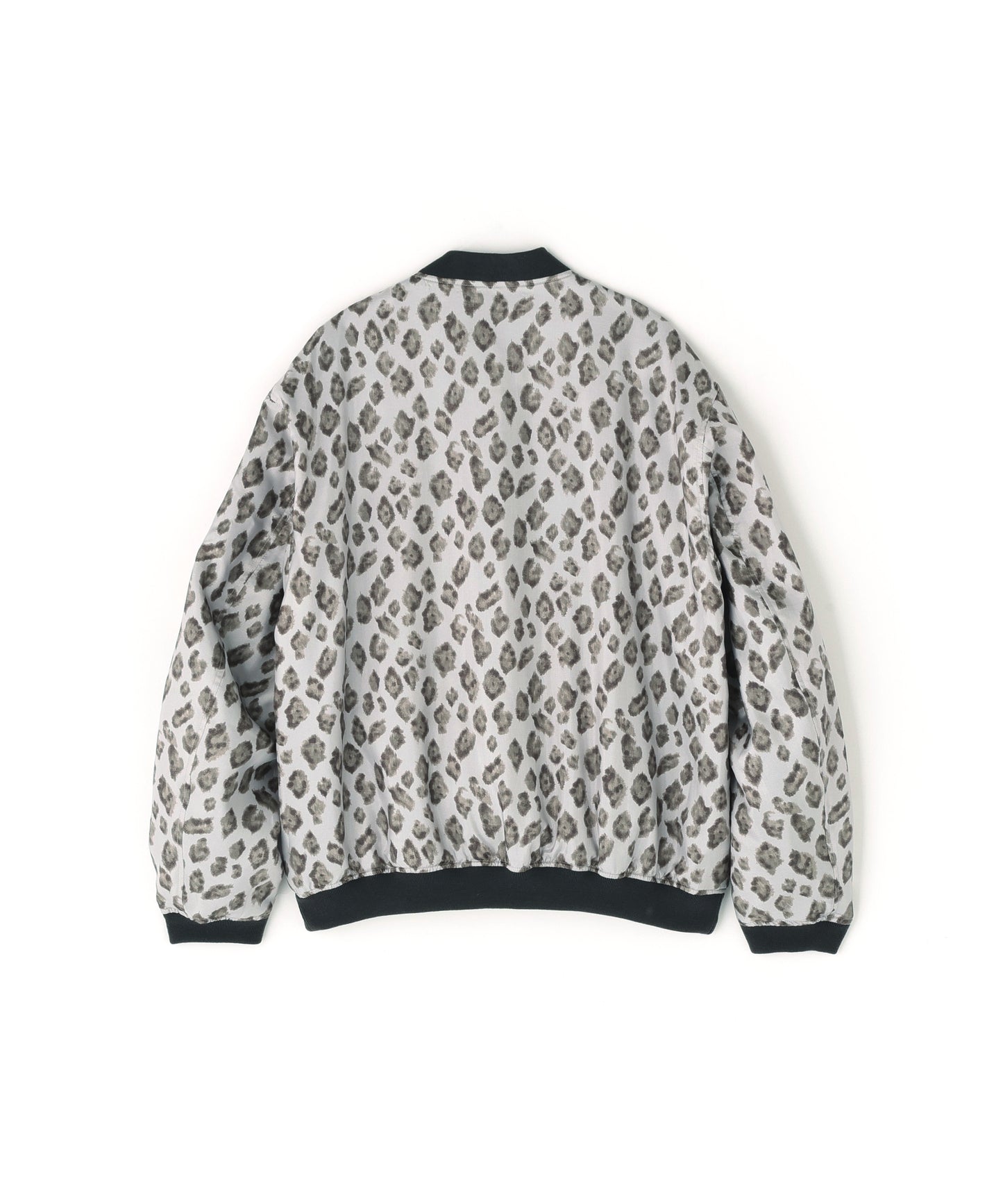ZIP UP RIB BLOUSON ‐Leopard Print‐