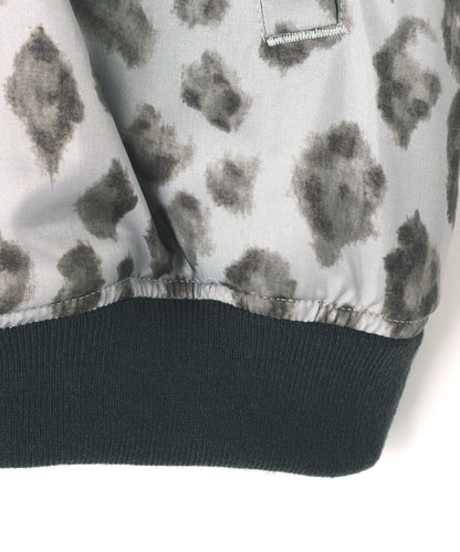 ZIP UP RIB BLOUSON ‐Leopard Print‐