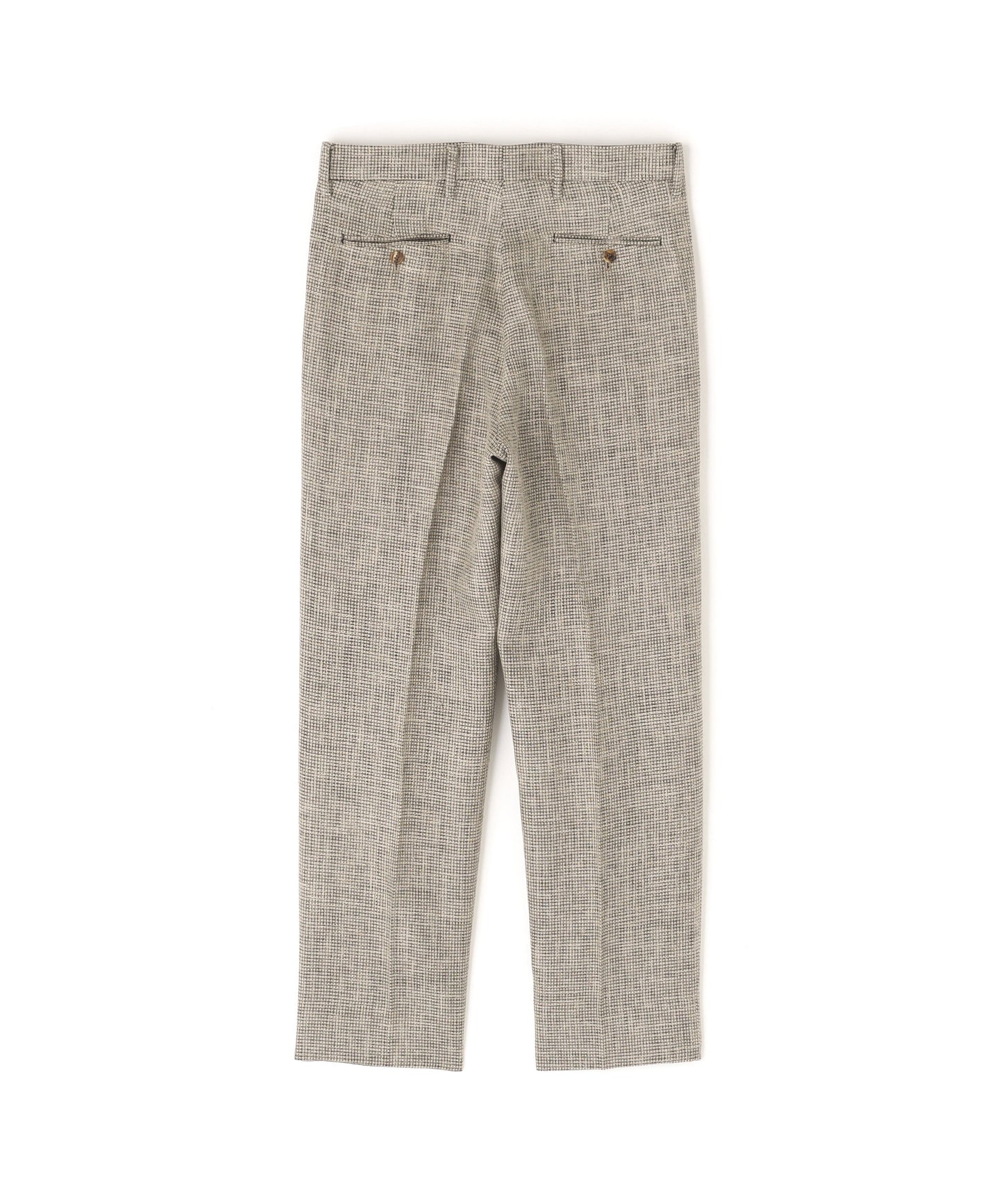 ONE TUCK TROUSERS ‐Heather Linen/Nylon*Wool crepe‐