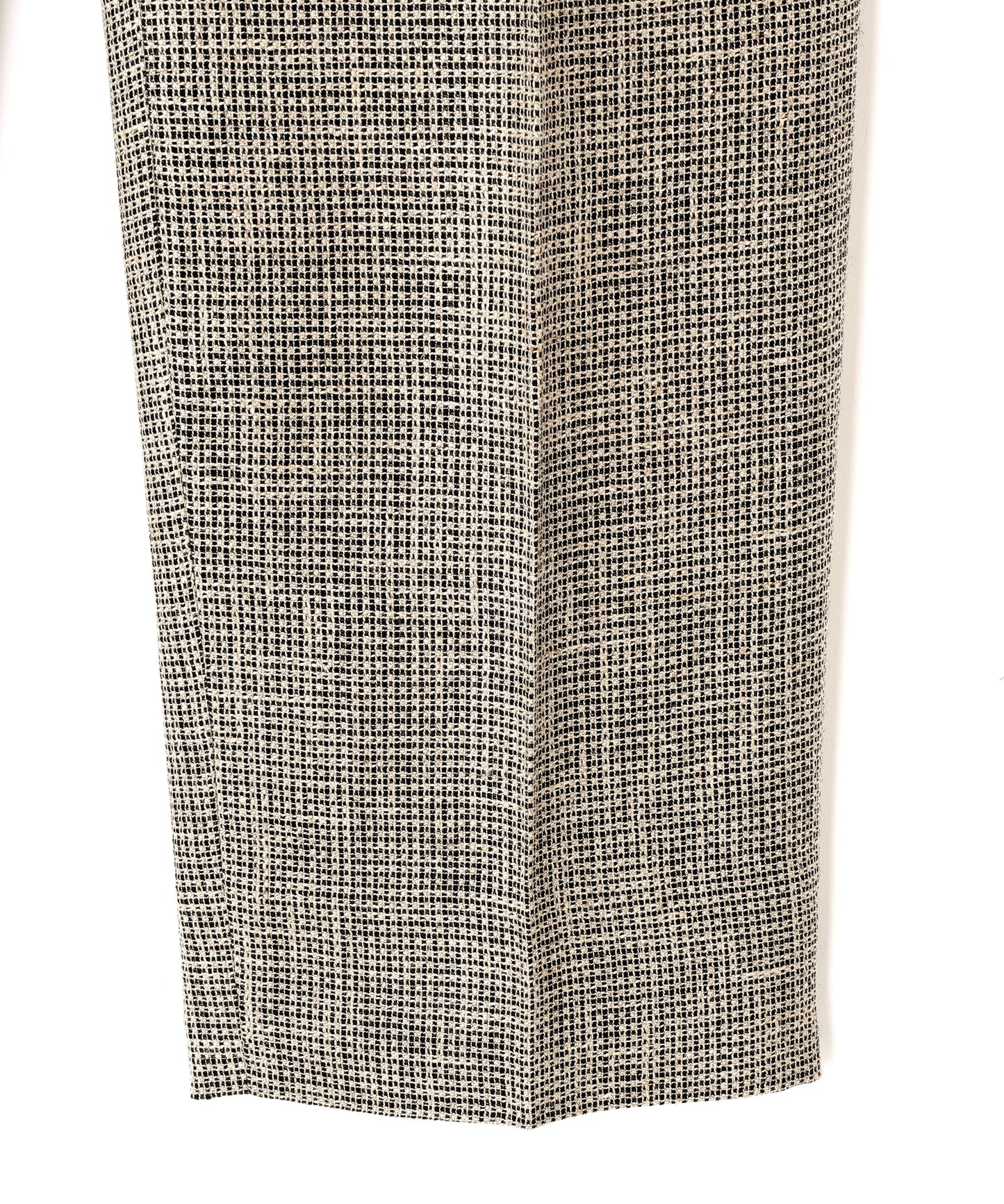 ONE TUCK TROUSERS ‐Heather Linen/Nylon*Wool crepe‐