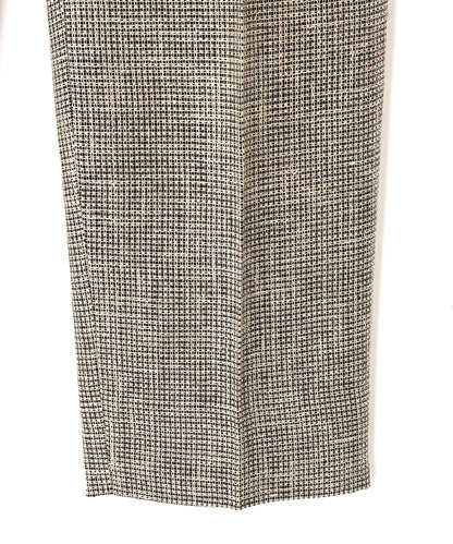 ONE TUCK TROUSERS ‐Heather Linen/Nylon*Wool crepe‐