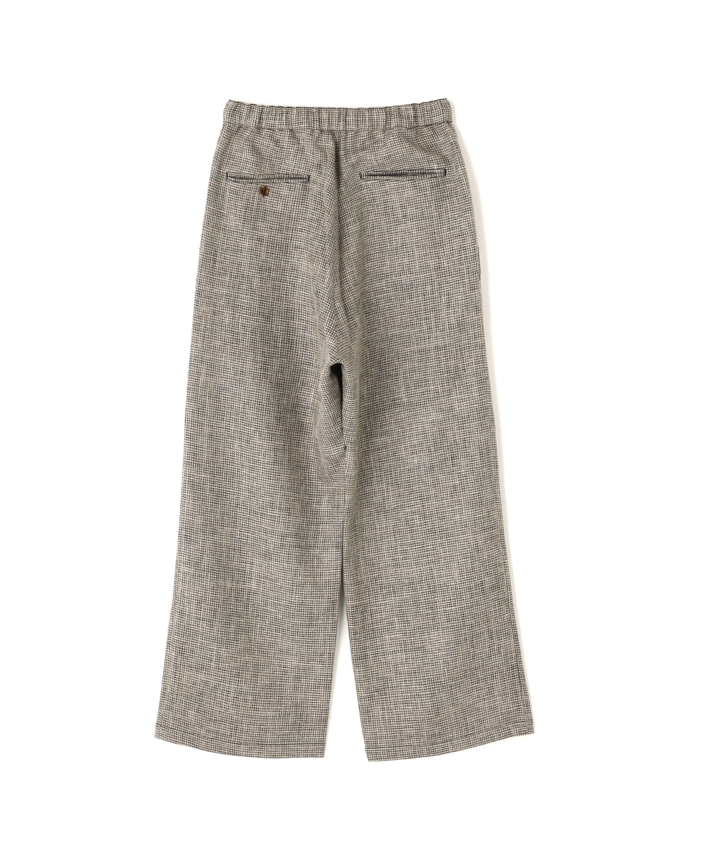 WIDE EASY TROUSERS ‐Heather Linen/Nylon*Wool crepe‐