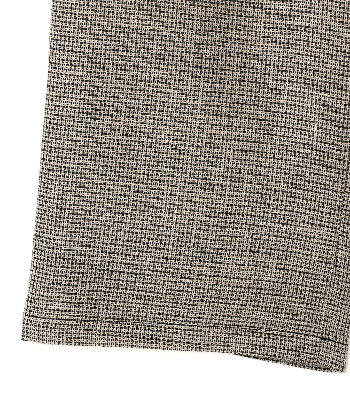 WIDE EASY TROUSERS ‐Heather Linen/Nylon*Wool crepe‐