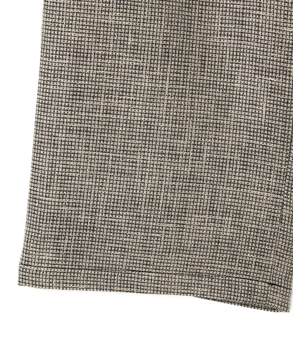 WIDE EASY TROUSERS ‐Heather Linen/Nylon*Wool crepe‐