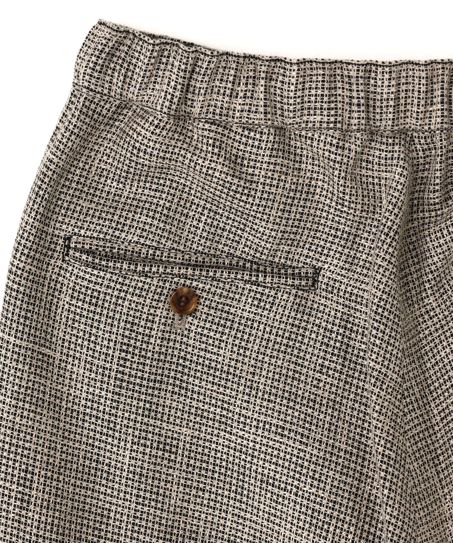 WIDE EASY TROUSERS ‐Heather Linen/Nylon*Wool crepe‐