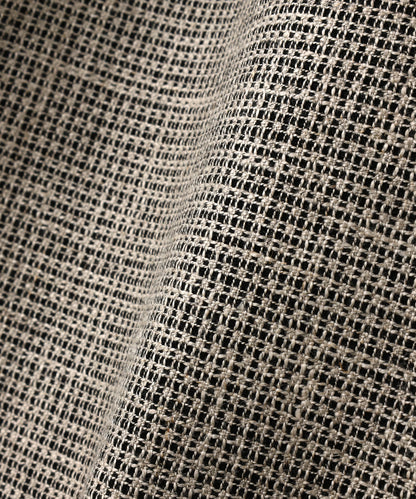 WIDE EASY TROUSERS ‐Heather Linen/Nylon*Wool crepe‐