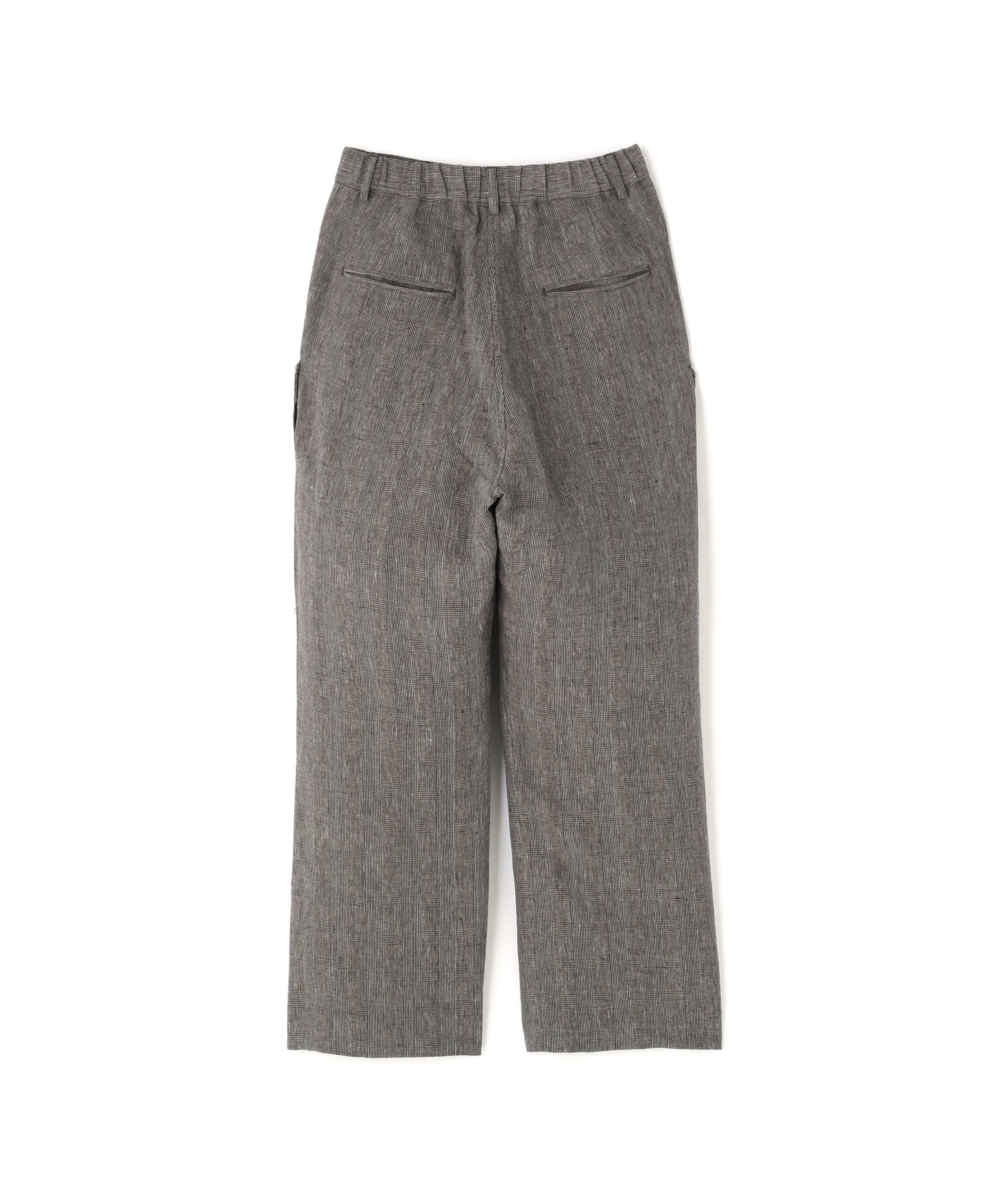 SWITCHING EASY TROUSERS ‐Glen check Linen‐