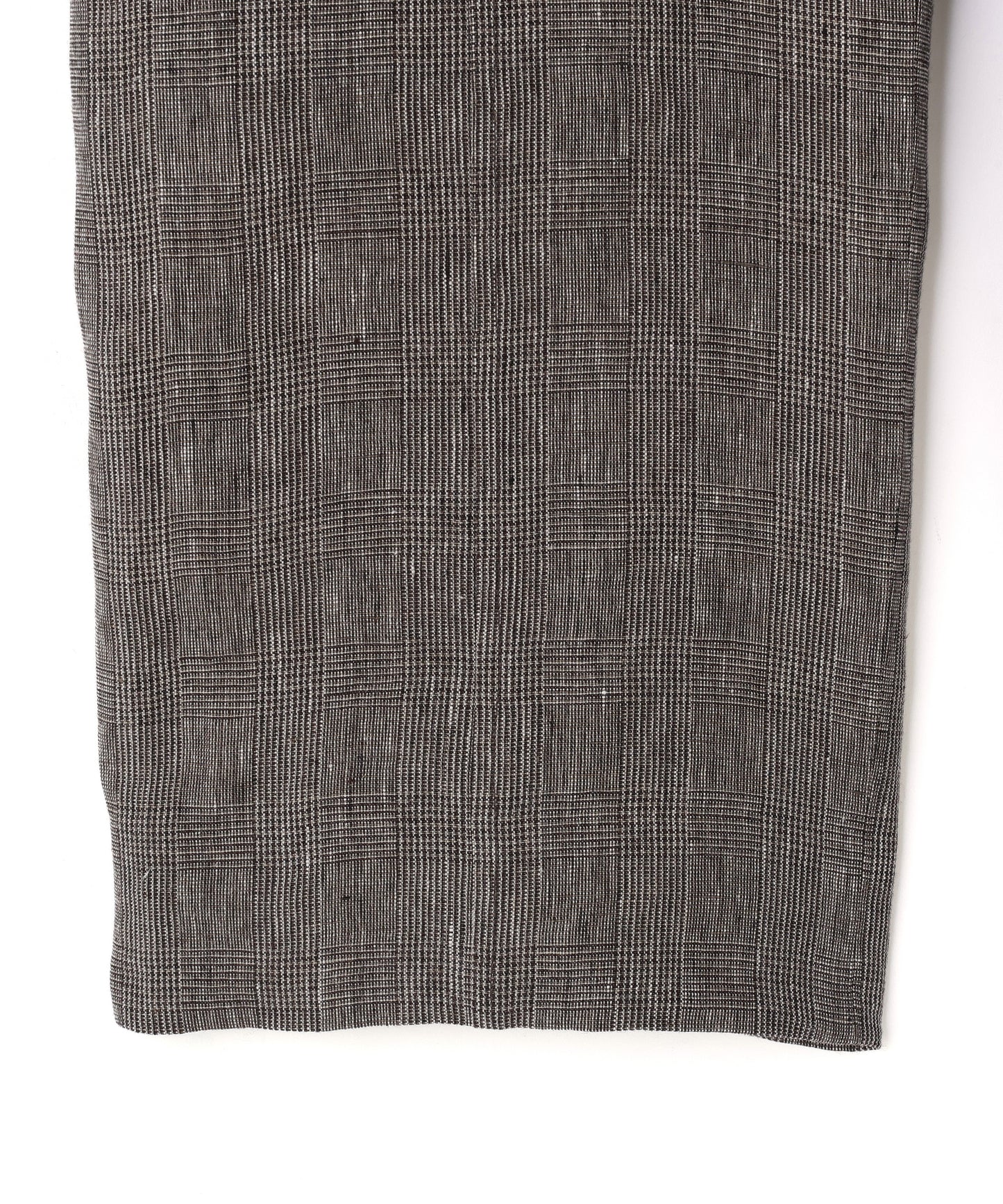 SWITCHING EASY TROUSERS ‐Glen check Linen‐