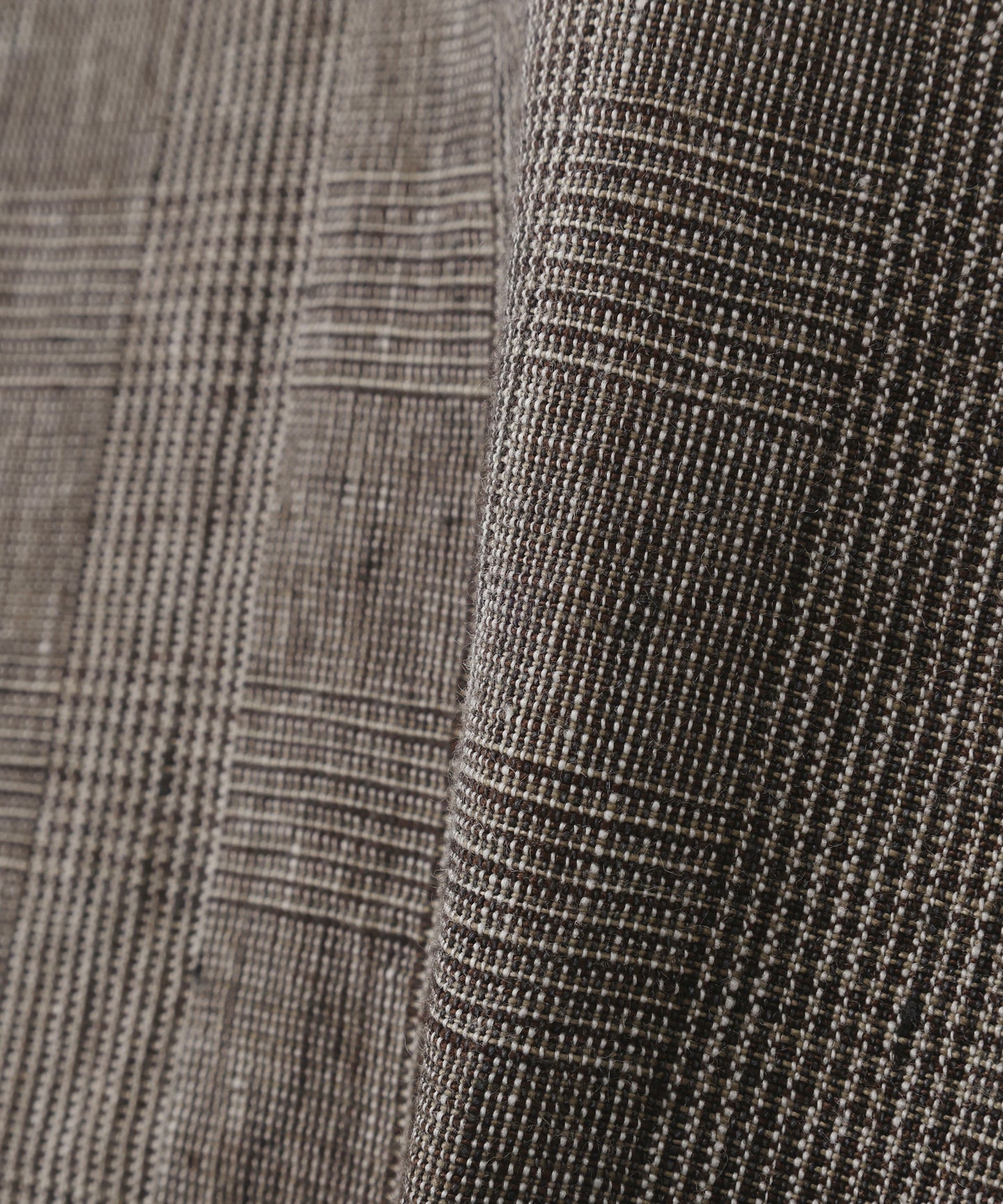 SWITCHING EASY TROUSERS ‐Glen check Linen‐