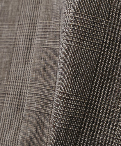 SWITCHING EASY TROUSERS ‐Glen check Linen‐