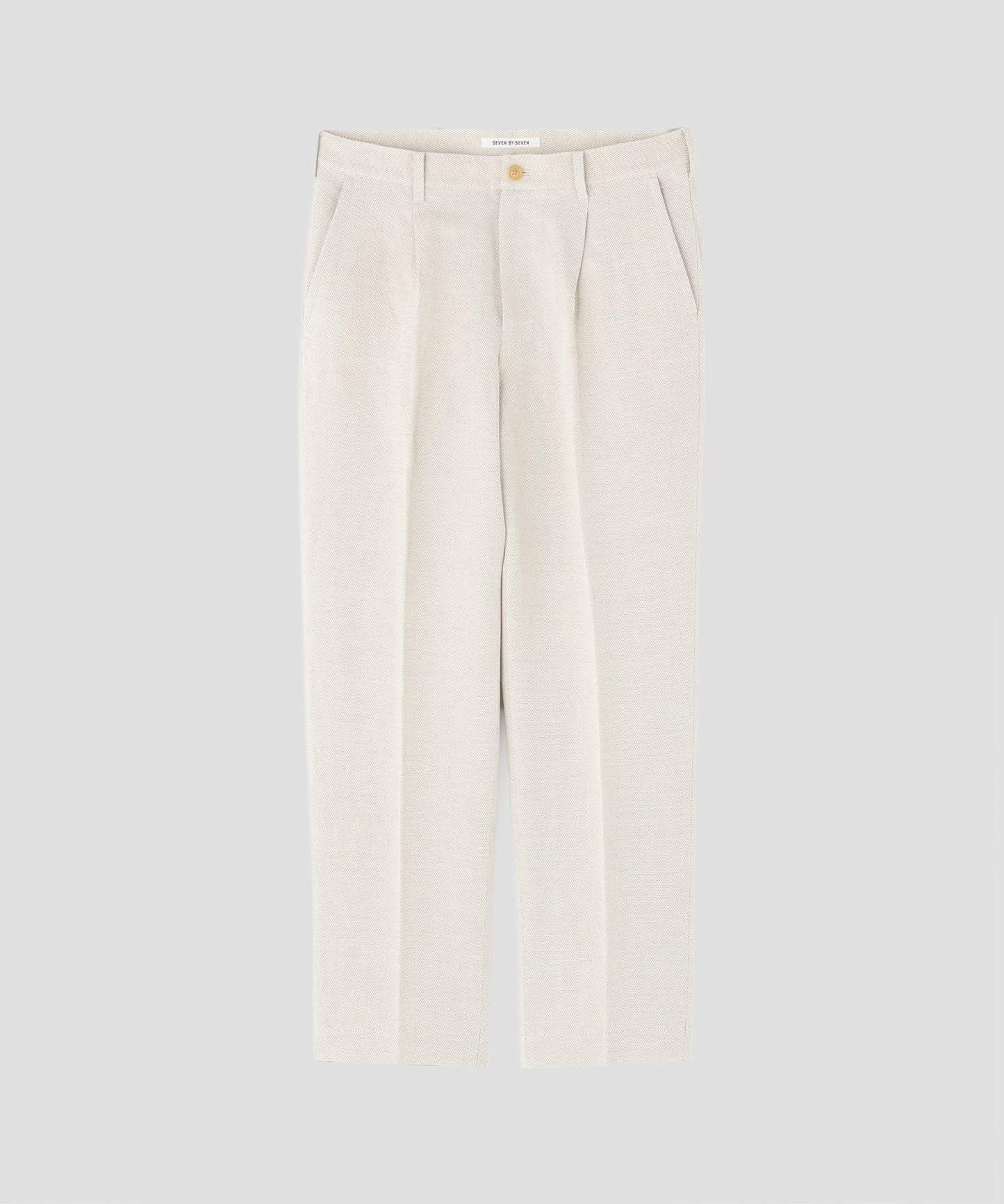 ONE TUCK CASUAL PANTS ‐Linen Cotton mesh‐