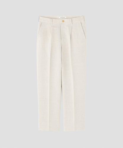 ONE TUCK CASUAL PANTS ‐Linen Cotton mesh‐