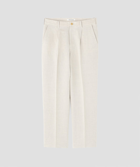 ONE TUCK CASUAL PANTS ‐Linen Cotton mesh‐