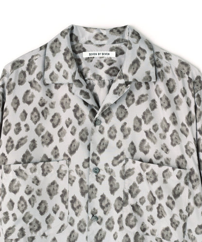 OPEN COLLAR SHIRTS　L/S ‐Leopard Print‐