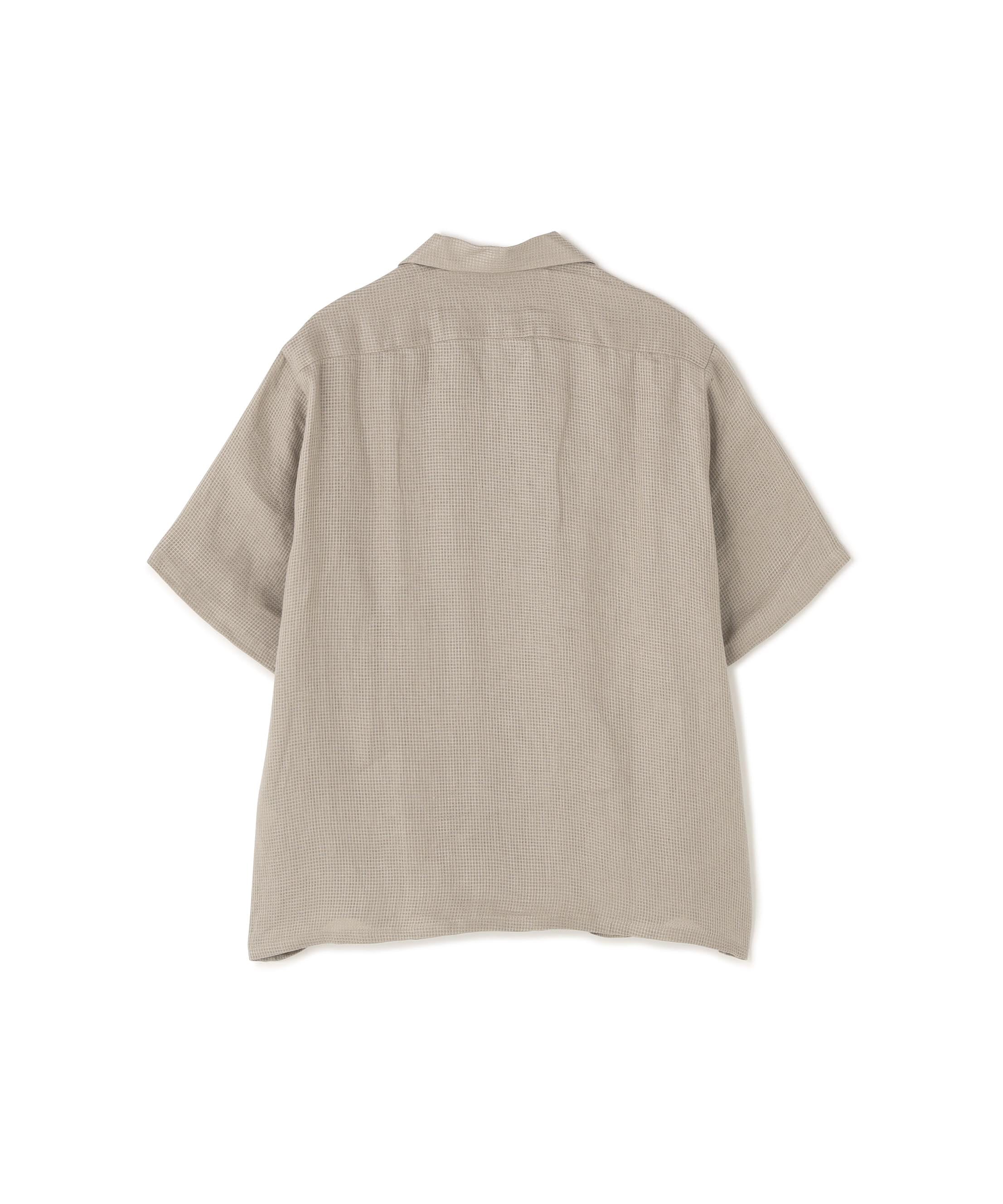 OPEN COLLAR SHIRTS S/S ‐Linen Dobby mesh‐ | SEVEN BY SEVEN