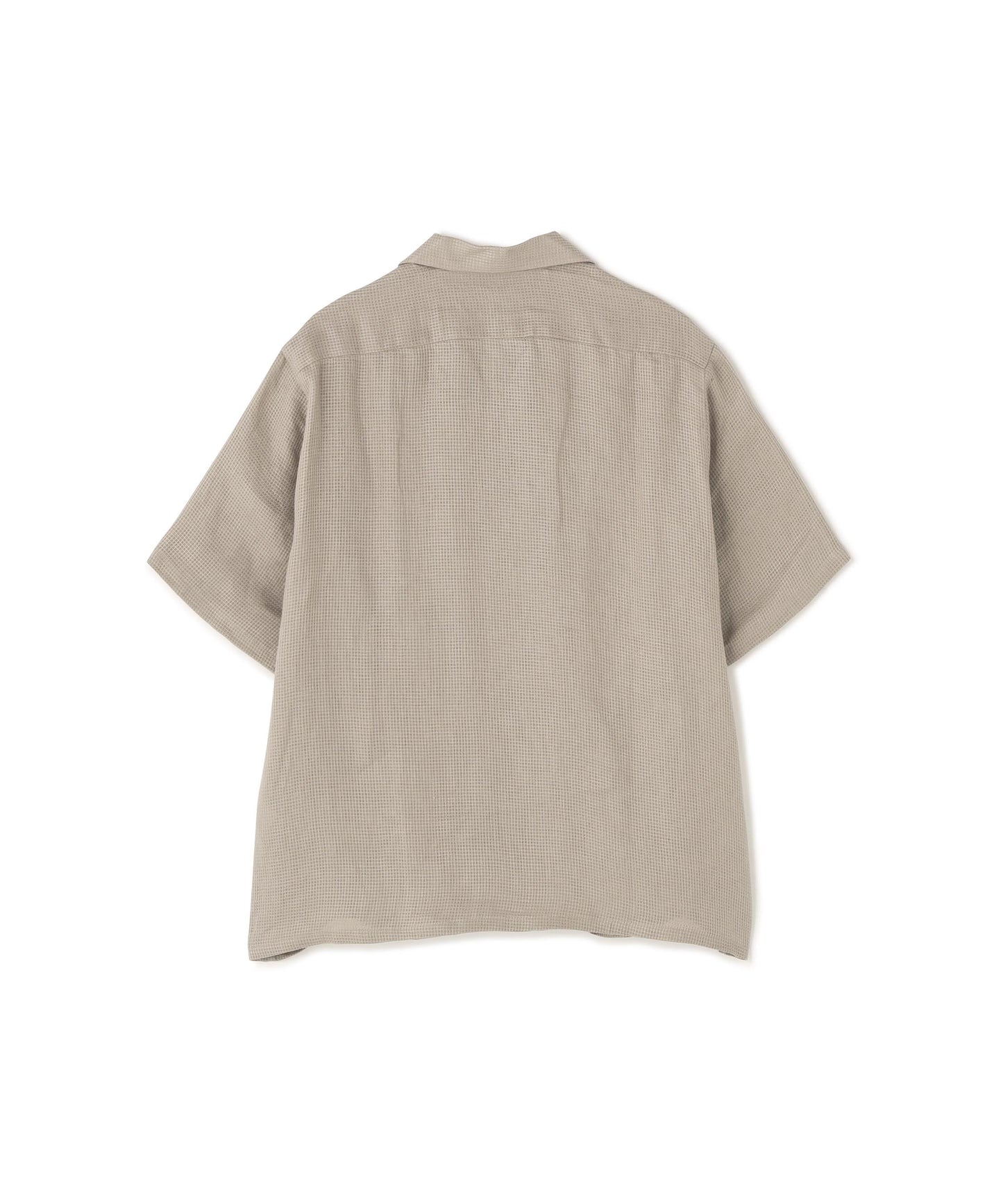 OPEN COLLAR SHIRTS　S/S ‐Linen Dobby mesh‐