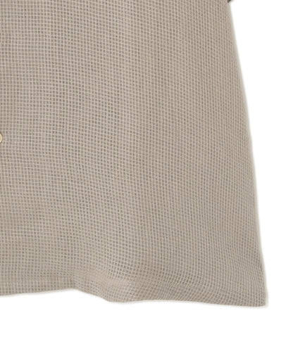 OPEN COLLAR SHIRTS　S/S ‐Linen Dobby mesh‐