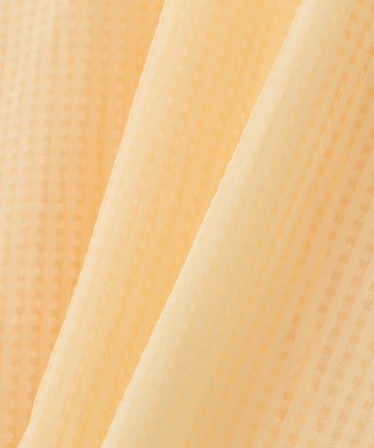 SHEER OPEN COLLAR SHIRTS　L/S ‐Gingham Check Indian fabric‐