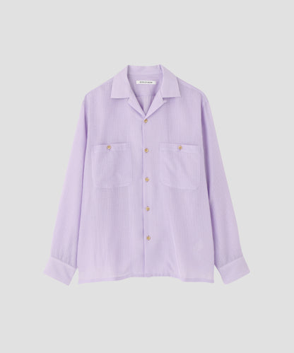SHEER OPEN COLLAR SHIRTS　L/S ‐Gingham Check Indian fabric‐