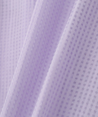 SHEER OPEN COLLAR SHIRTS　L/S ‐Gingham Check Indian fabric‐