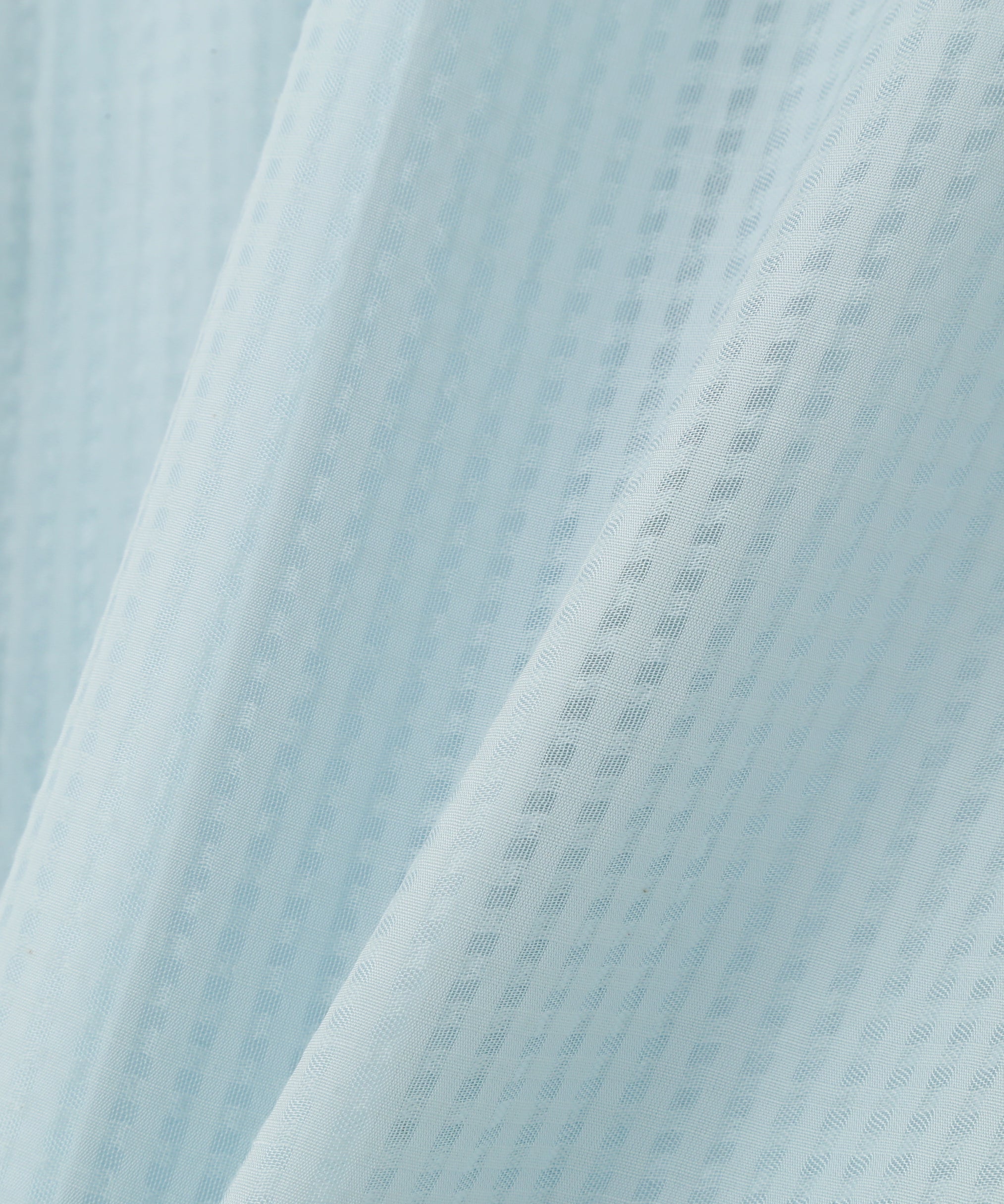 SHEER OPEN COLLAR SHIRTS L/S ‐Gingham Check Indian fabric‐ | SEVEN