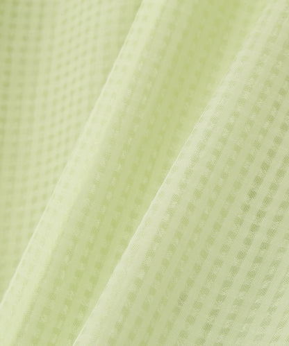 SHEER OPEN COLLAR SHIRTS　L/S ‐Gingham Check Indian fabric‐