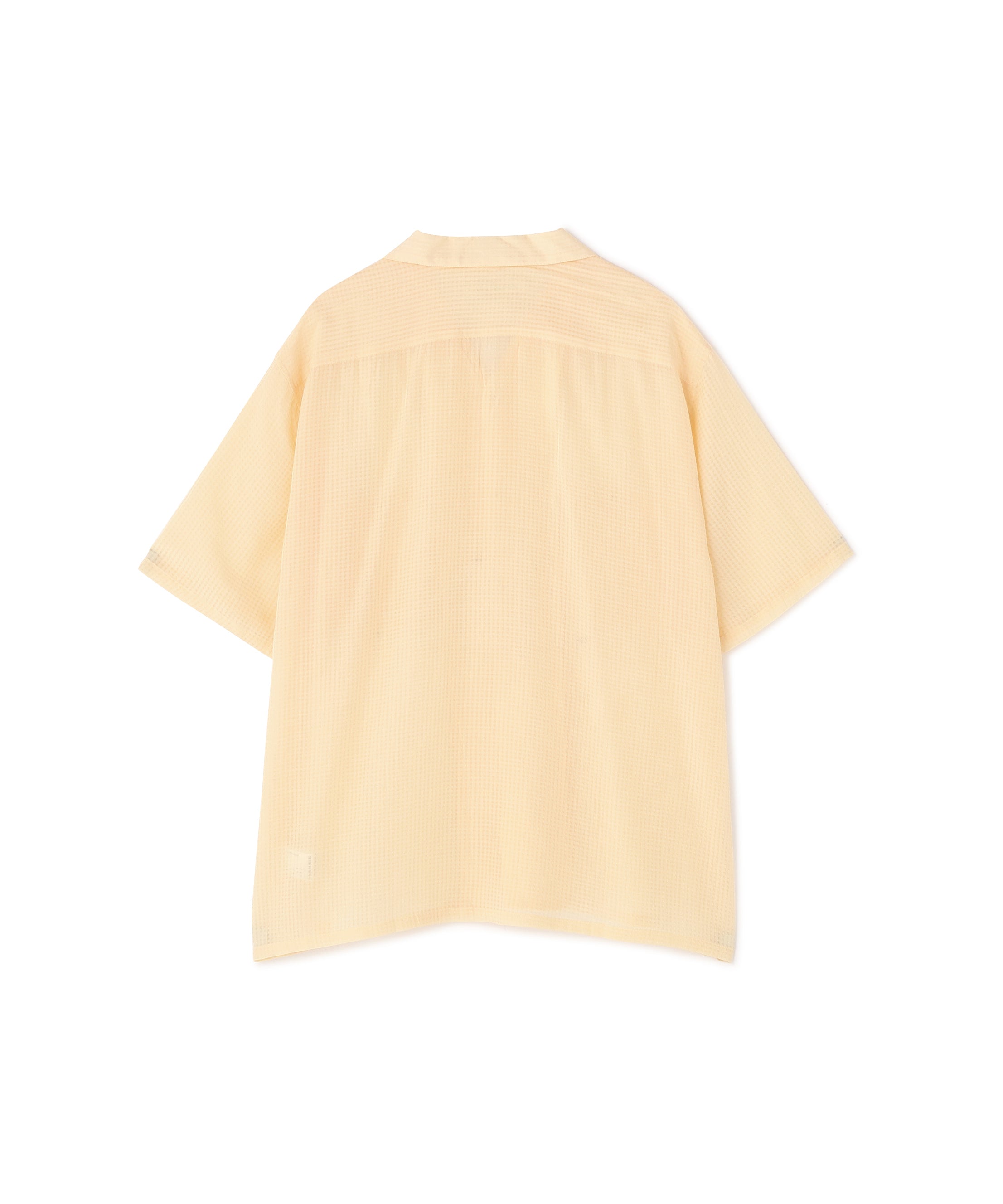 SHEER OPEN COLLAR SHIRTS S/S ‐Gingham Check Indian fabric‐ | SEVEN