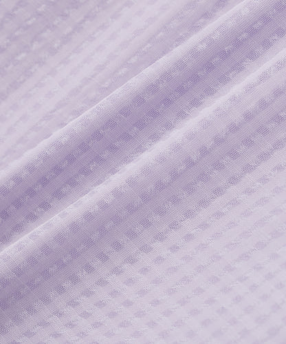 SHEER OPEN COLLAR SHIRTS　S/S ‐Gingham Check Indian fabric‐