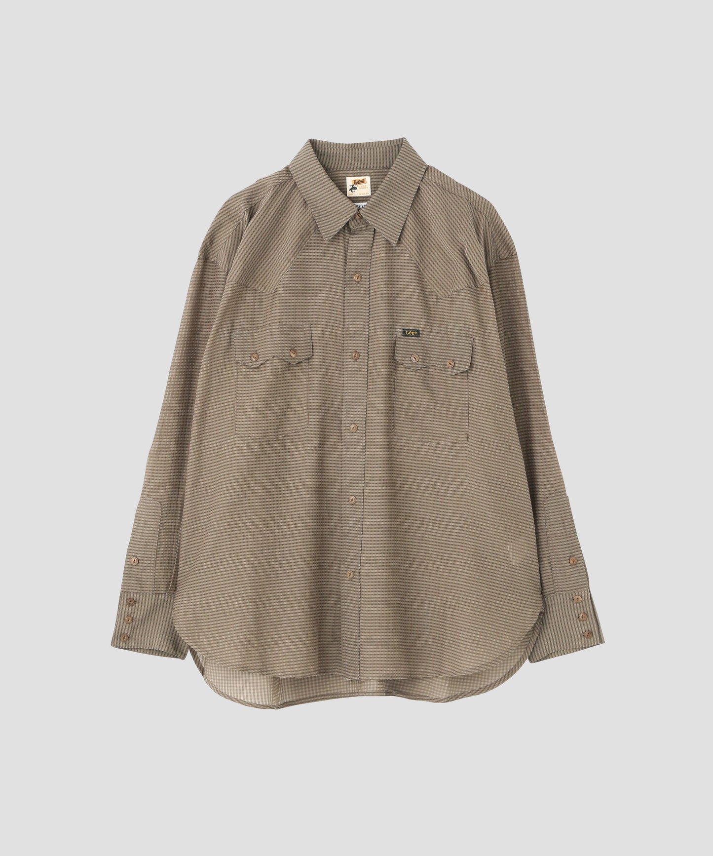 【Lee/SEVEN BY SEVEN】 SHEER COWBOY SHIRTS ‐Gingham Check Indian fabric‐