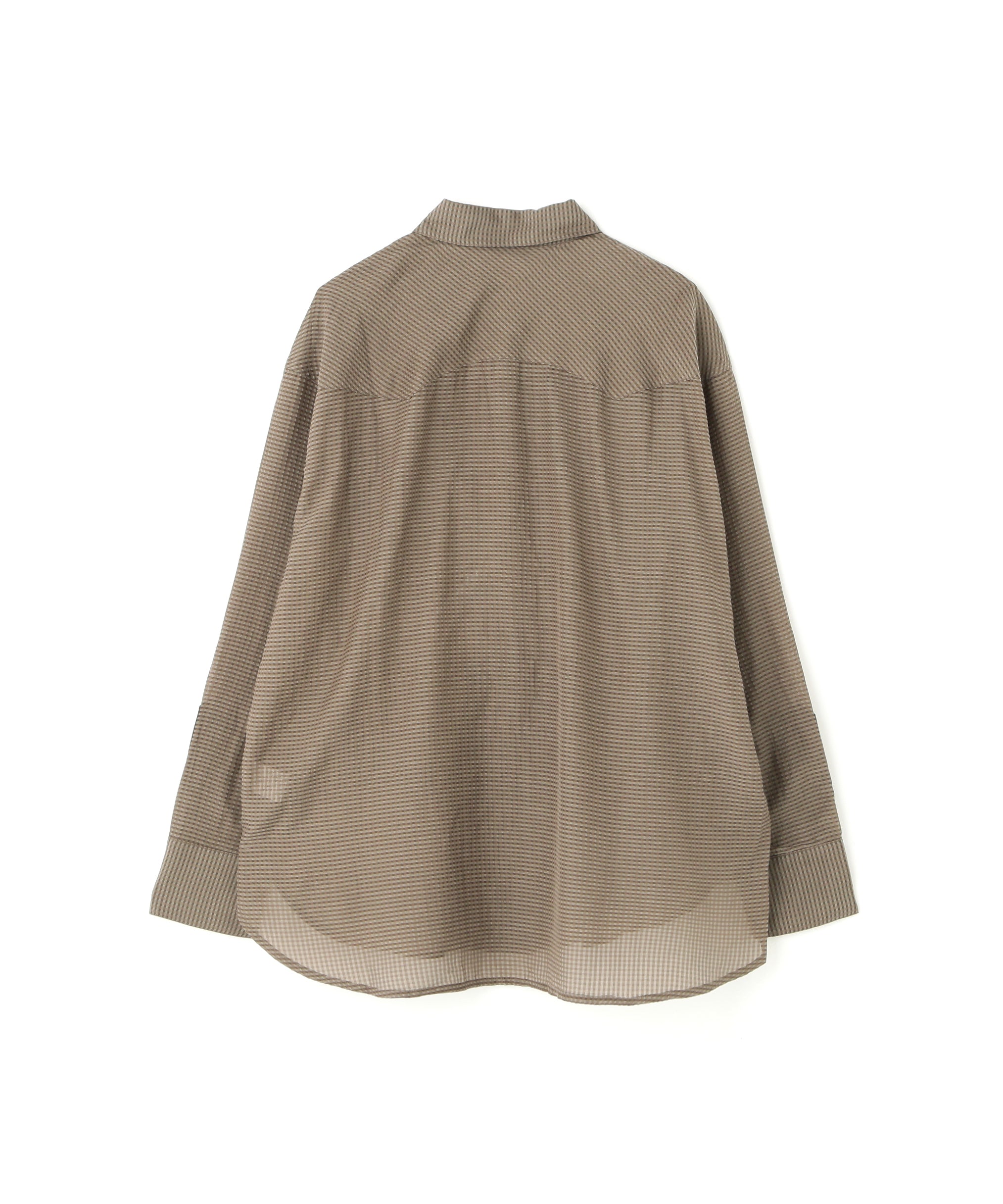 Lee/SEVEN BY SEVEN】 SHEER COWBOY SHIRTS ‐Gingham Check Indian fabric‐