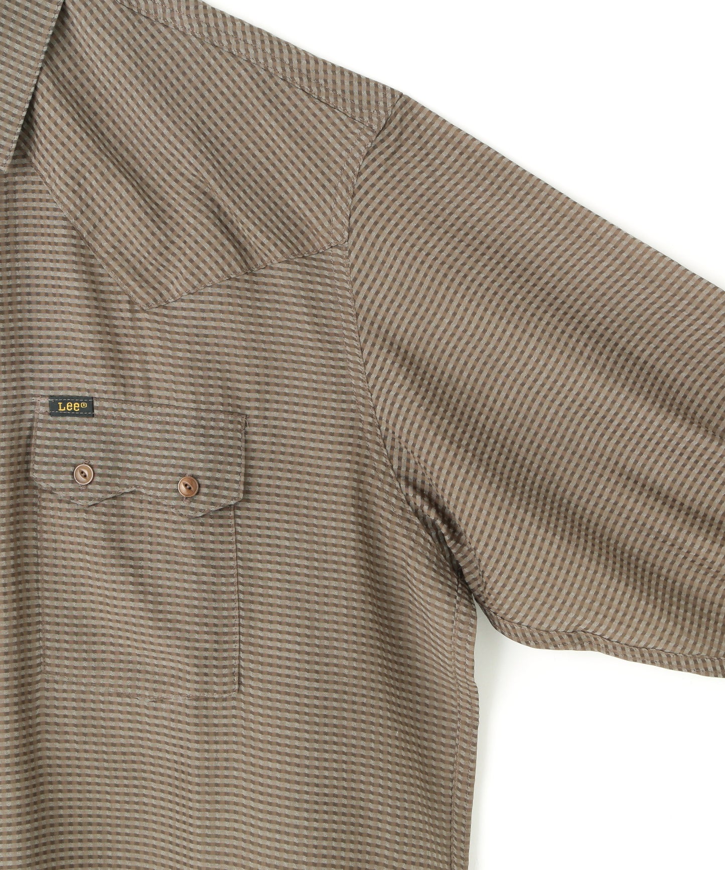 【Lee/SEVEN BY SEVEN】 SHEER COWBOY SHIRTS ‐Gingham Check Indian fabric‐