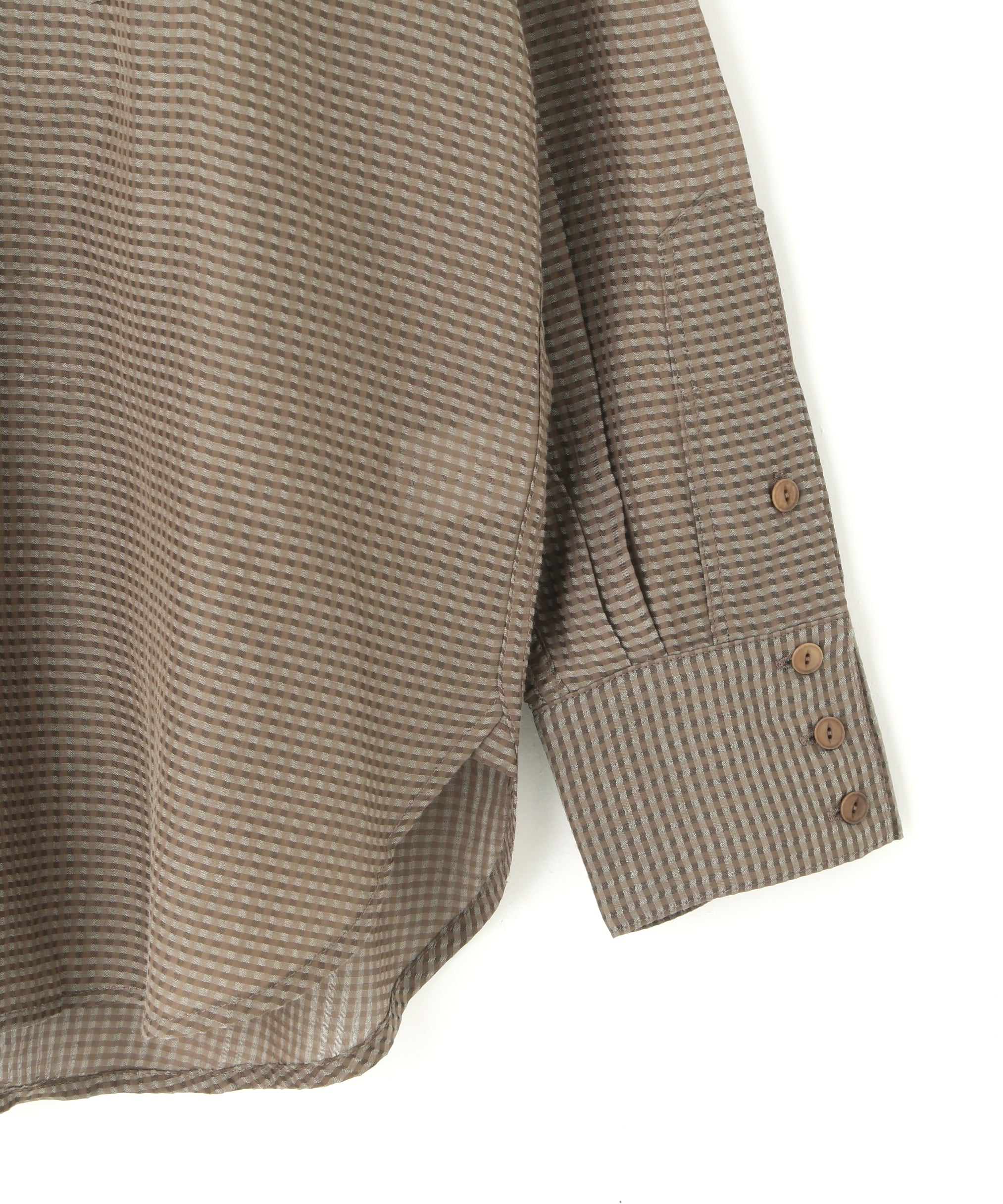Lee/SEVEN BY SEVEN】 SHEER COWBOY SHIRTS ‐Gingham Check Indian fabric‐