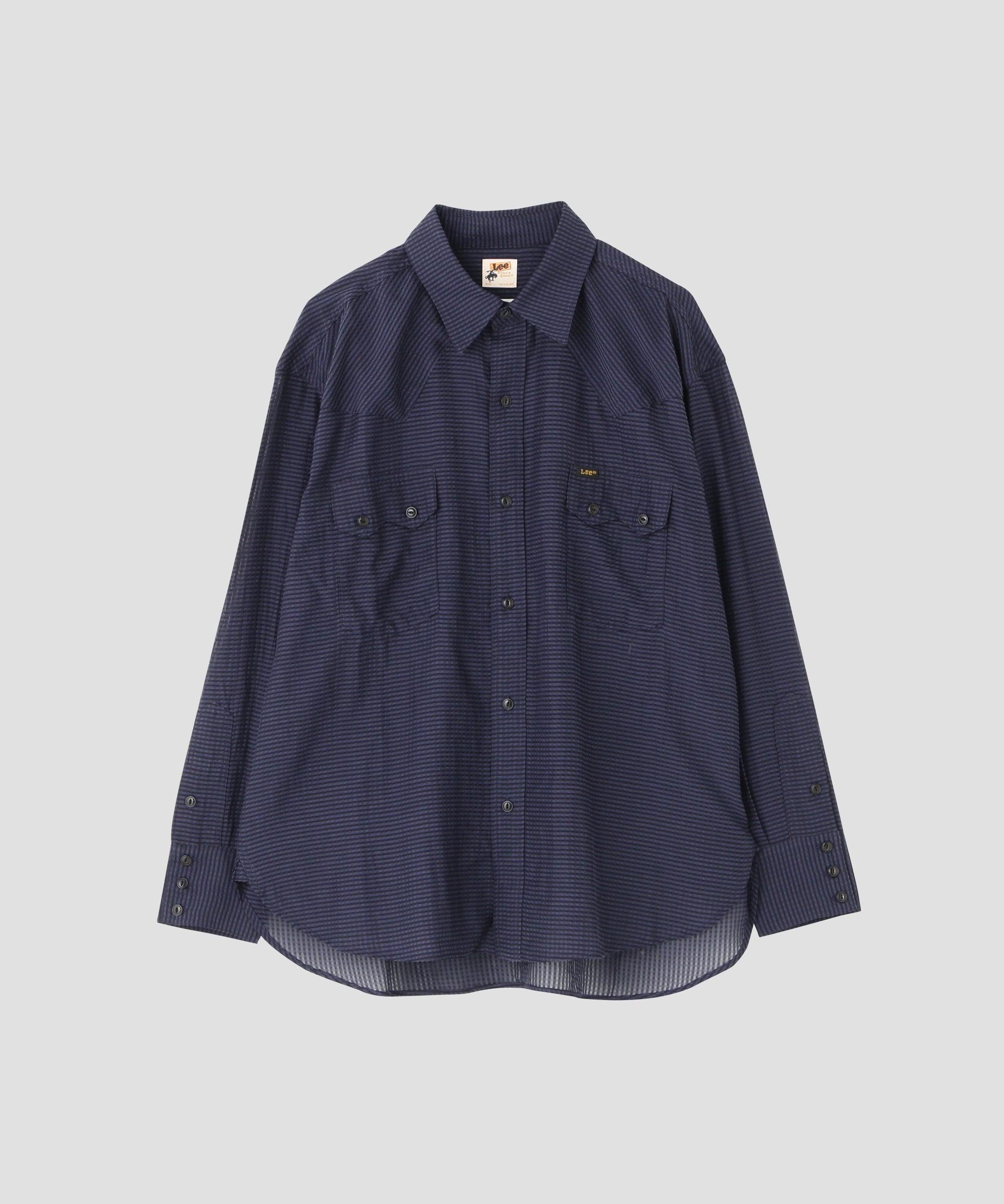 Lee/SEVEN BY SEVEN】 SHEER COWBOY SHIRTS ‐Gingham Check Indian fabric‐