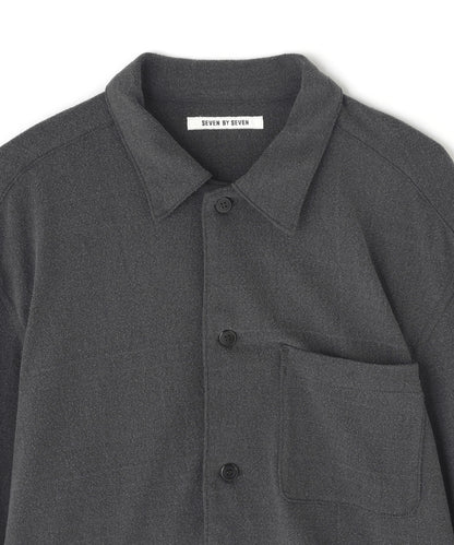 SHIRTS JACKET ‐Silk noil Jersey‐