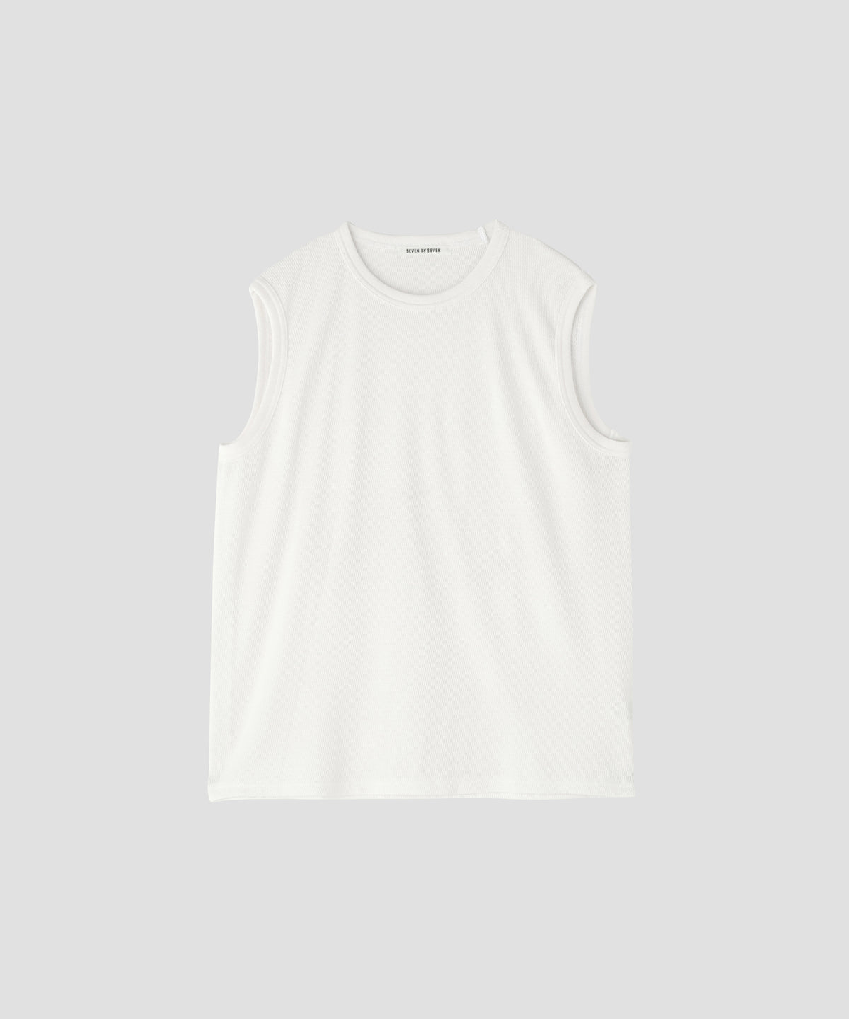 WRAP AROUND SLEEVELESS THERMAL TEE ‐Fabric dyed‐