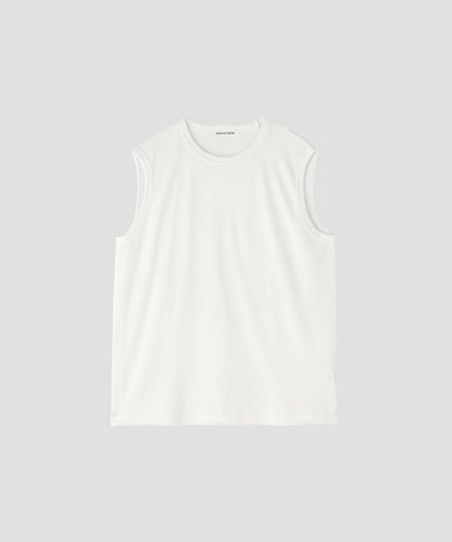WRAP AROUND SLEEVELESS THERMAL TEE ‐Fabric dyed‐