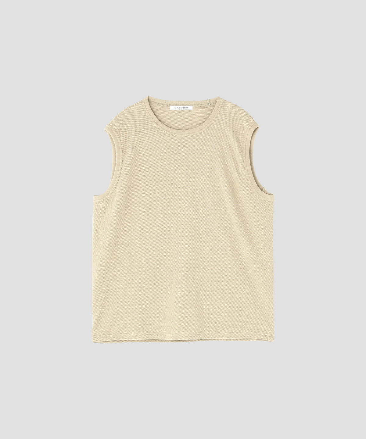 WRAP AROUND SLEEVELESS THERMAL TEE ‐Fabric dyed‐