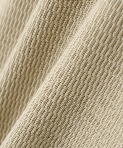 WRAP AROUND SLEEVELESS THERMAL TEE ‐Fabric dyed‐